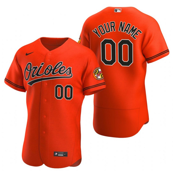 Men's Orange Baltimore Orioles ACTIVE PLAYER Custom Flex Base Stitched Jersey
